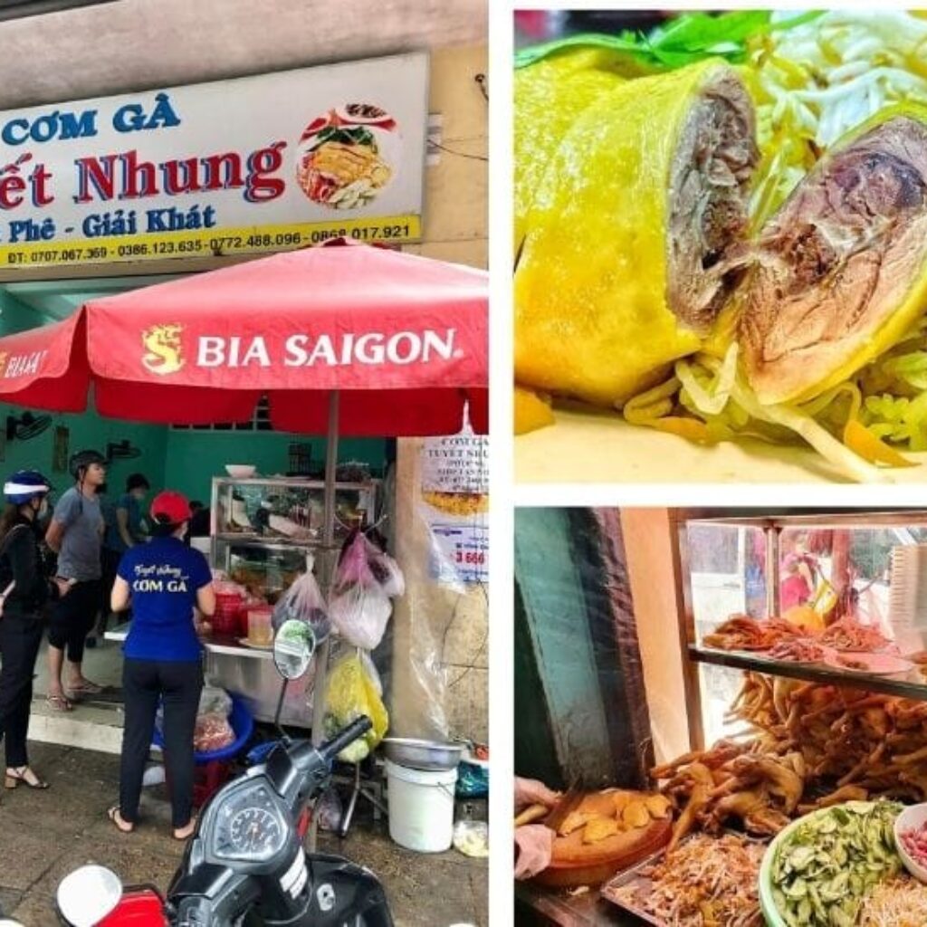 Quán cơm gà Tuyết Nhung: nổi bật với cơm nấu từ nước luộc gà